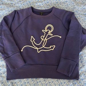 J Crew cotton Terry anchor sweatshirt